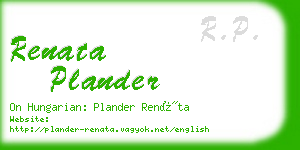 renata plander business card